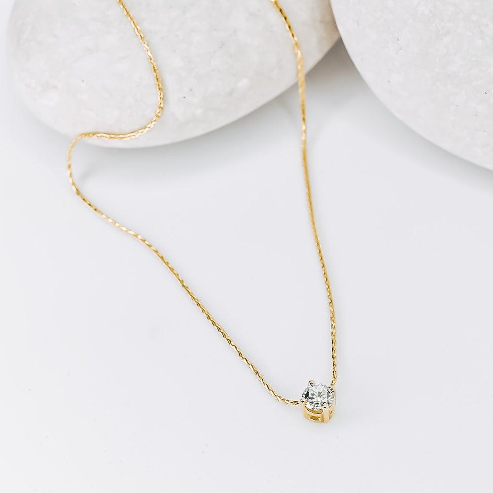 Floating Diamond Necklace - Identity Diamonds