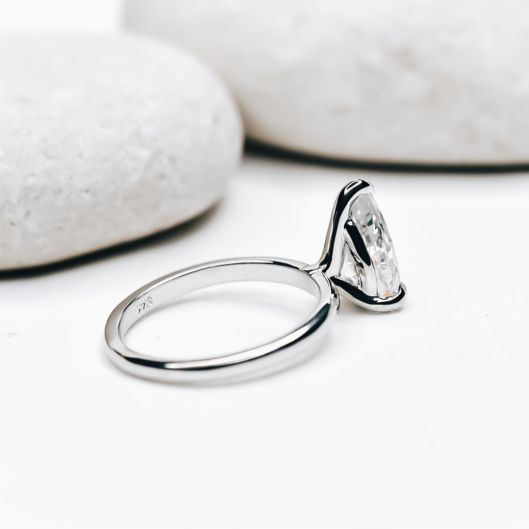 Jenny Pear Cut Moissanite Engagement Ring - Identity Diamonds