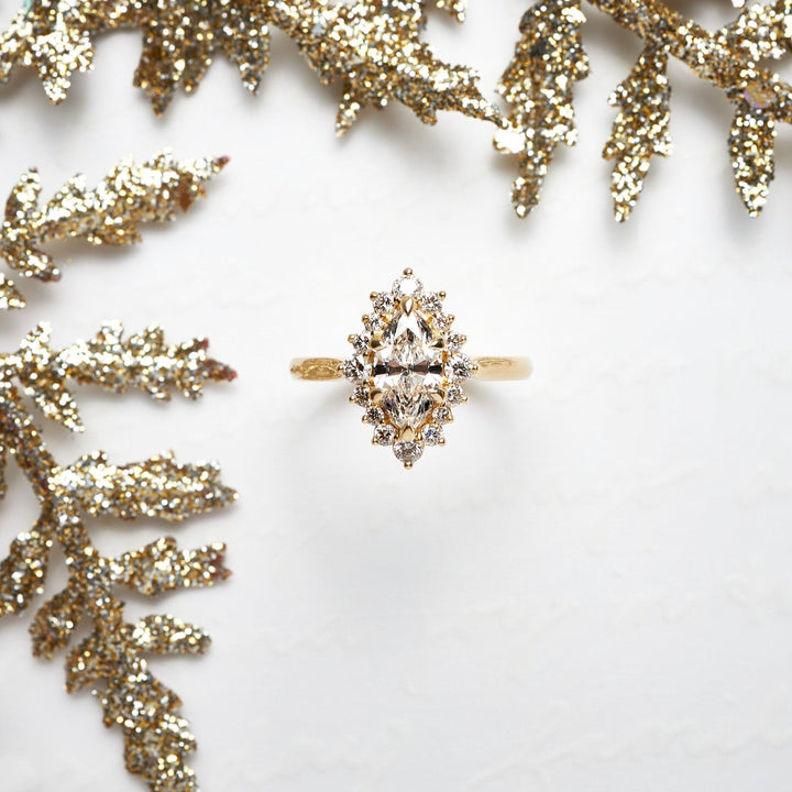 Heidi Marquise Cut Diamond Engagement Ring - Identity Diamonds