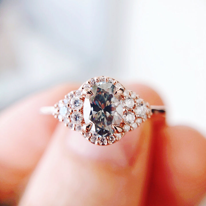 Adora Moissanite Engagement Ring - Identity Diamonds