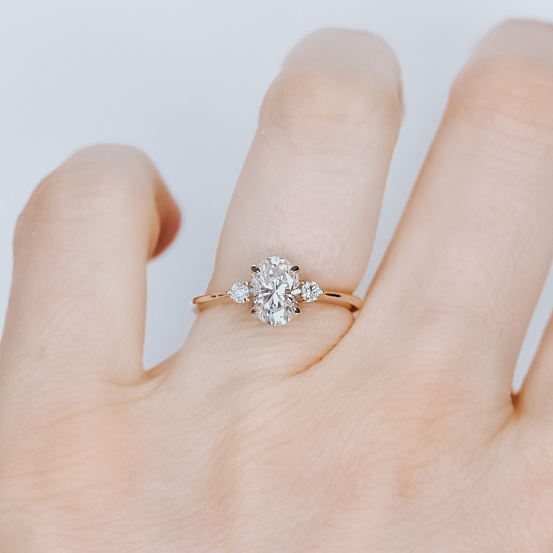 Avea Oval Cut Moissanite Engagement Ring - Identity Diamonds
