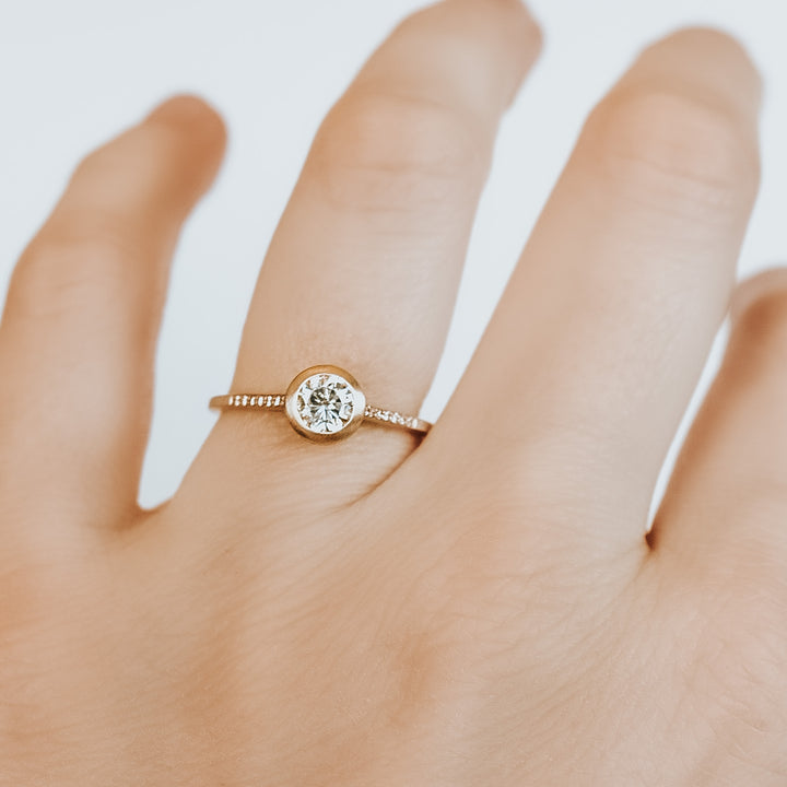 Annie Moissanite Engagement Ring - Identity Diamonds