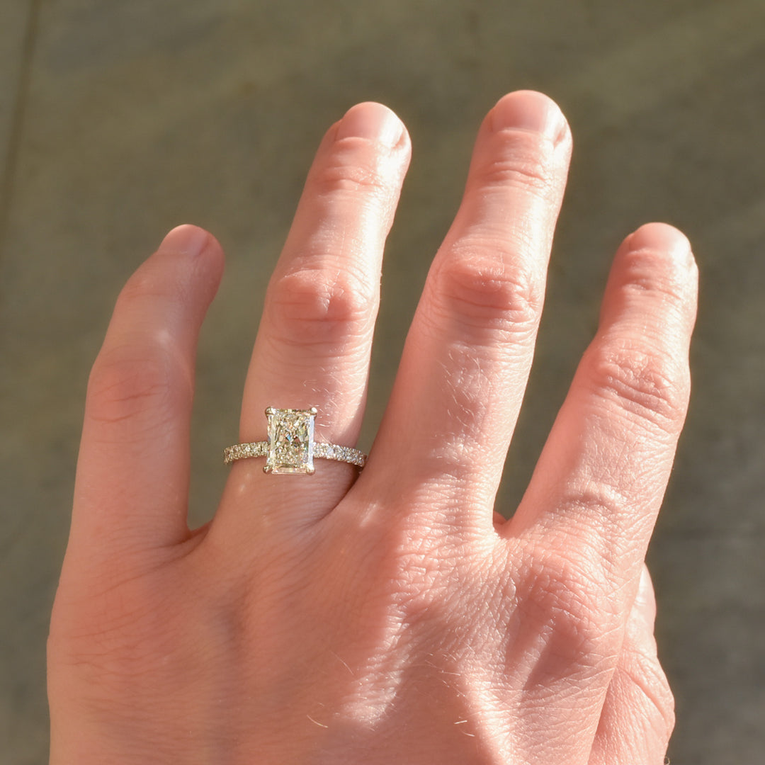 Levi Radiant Cut Diamond Engagement Ring - Identity Diamonds