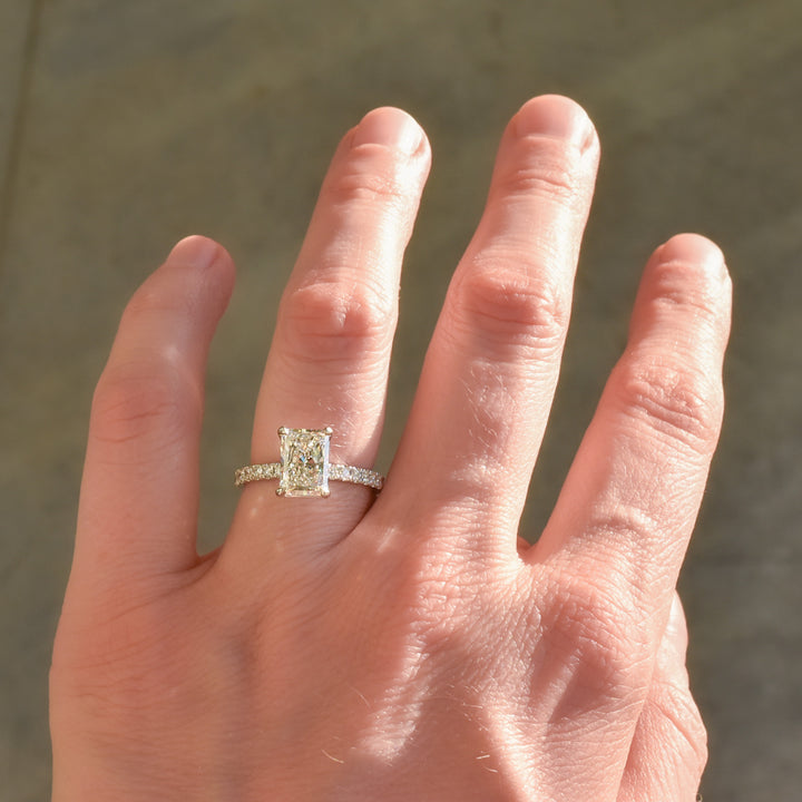 Levi Radiant Cut Diamond Engagement Ring - Identity Diamonds