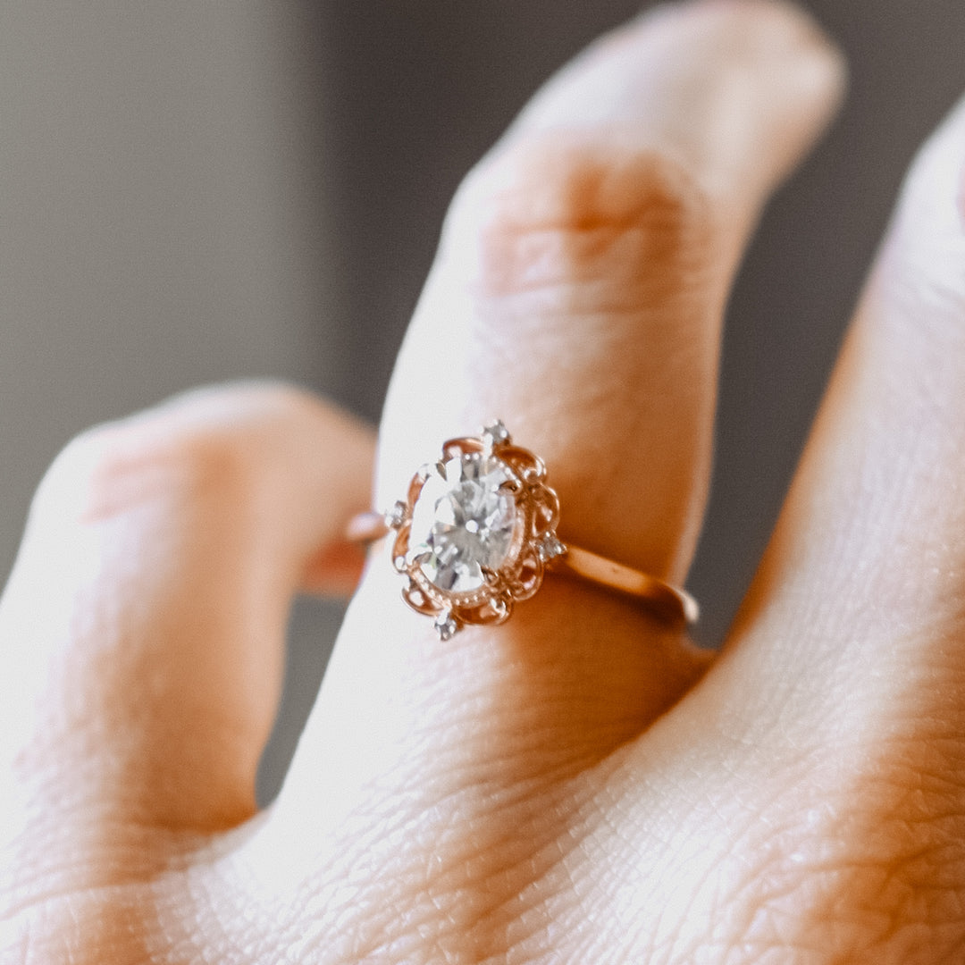 Eleanor Oval Cut Diamond Engagement Ring - Identity Diamonds