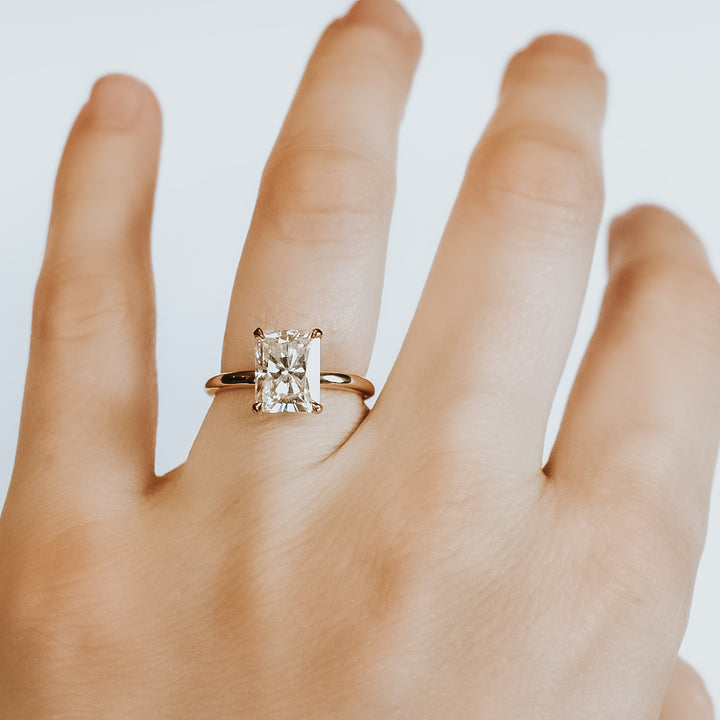 Jenny Radiant Cut Moissanite Engagement Ring - Identity Diamonds