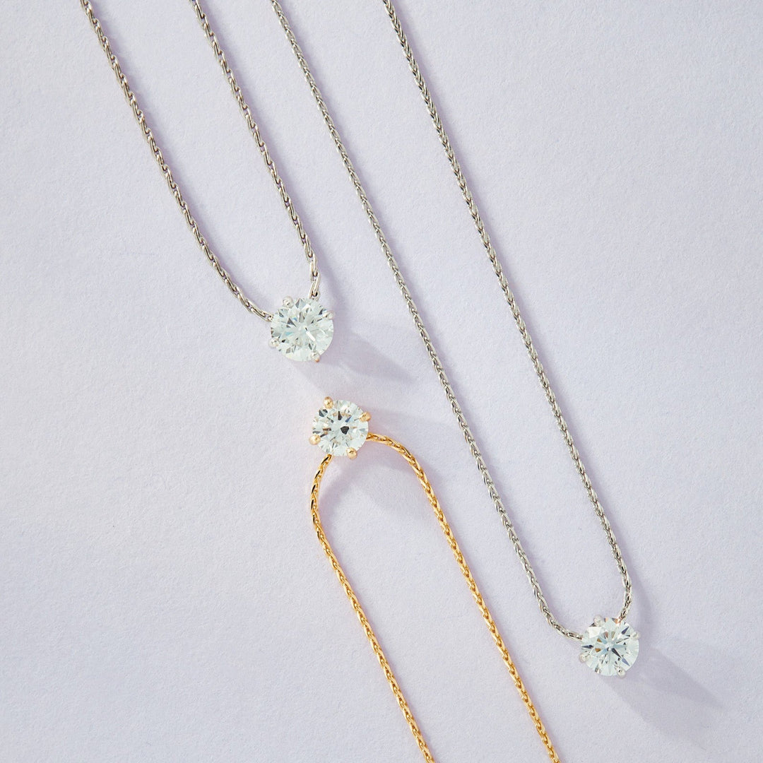 Floating Diamond Necklace - Identity Diamonds