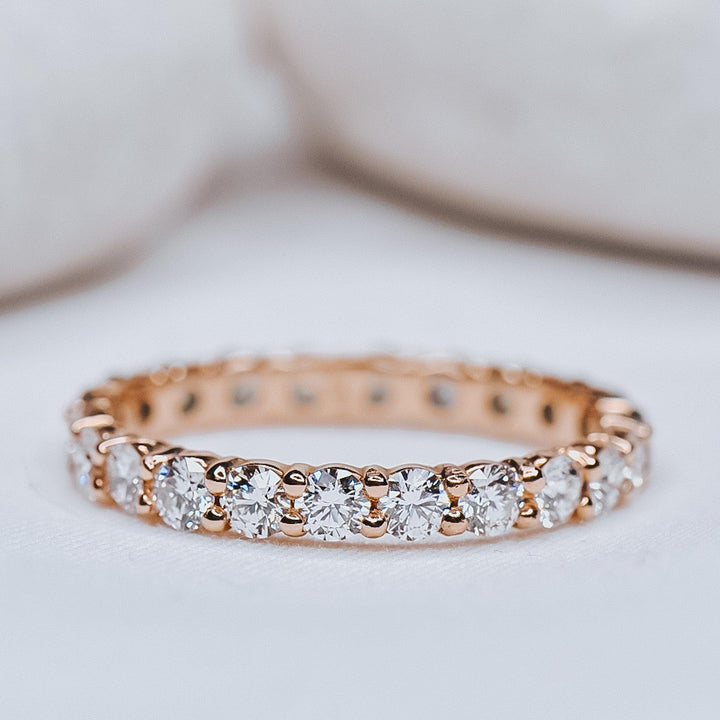 Abigail Eternity Diamond and Montana Sapphire Band - Identity Diamonds