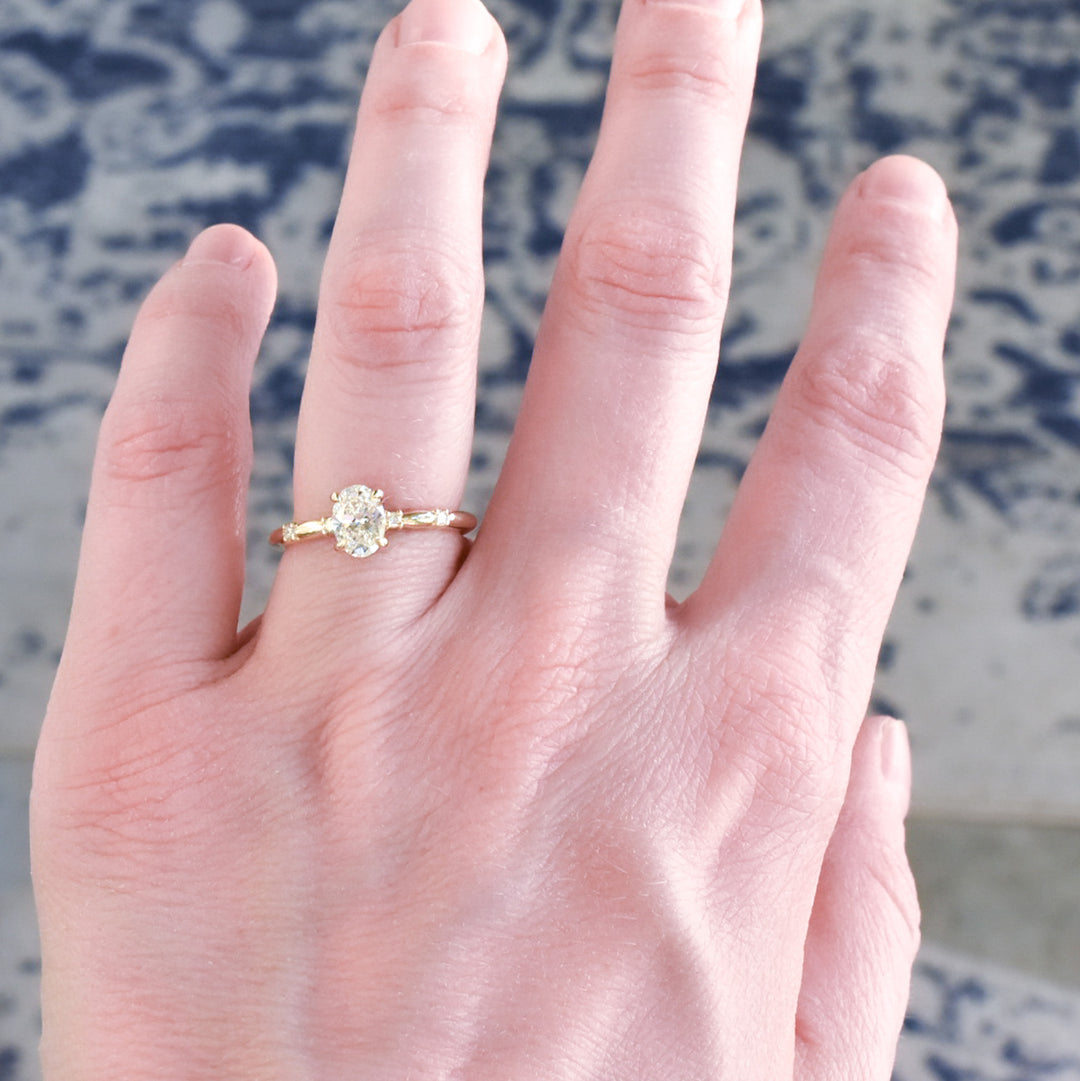 Juniper Oval Cut Diamond Engagement Ring - Identity Diamonds