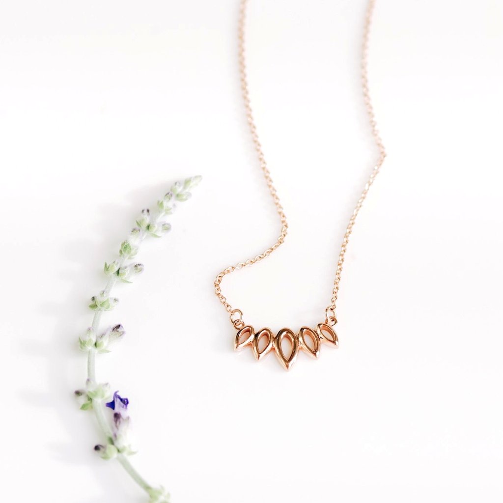 Nature Inspired Leaf Necklace - Identity Diamonds