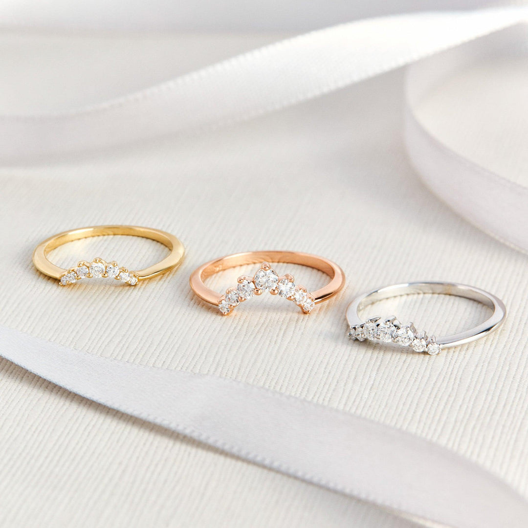 Julia Contoured Diamond Band - Small - Identity Diamonds