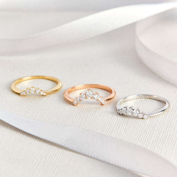 Julia Contoured Diamond Band - Small - Identity Diamonds
