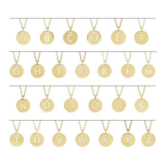 Gold Initial Necklace - Identity Diamonds