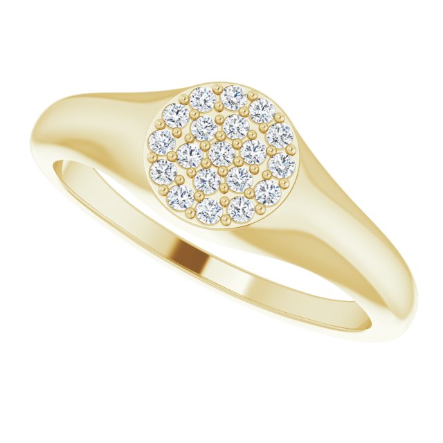 Unisex Diamond Signet Ring