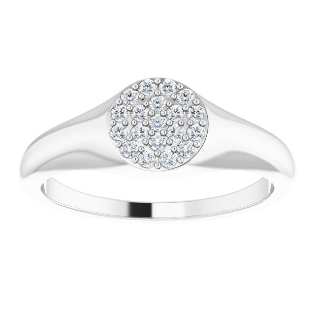 Unisex Diamond Signet Ring