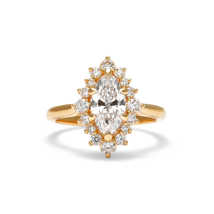 Heidi Marquise Cut Moissanite Engagement Ring - Identity Diamonds