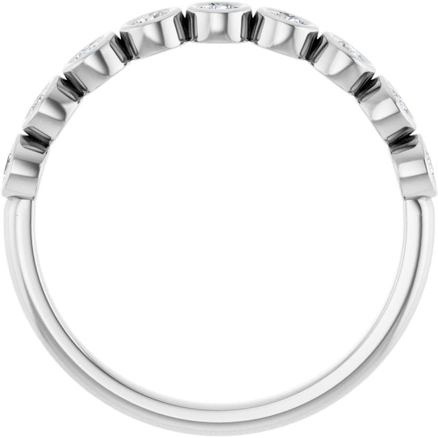 Luna Diamond Bezel Band - Medium - 1/4 Carat (2mm)