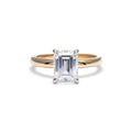 Ashley Emerald Cut Moissanite Engagement Ring