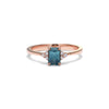 Sally Emerald Cut Montana Sapphire Engagement Ring