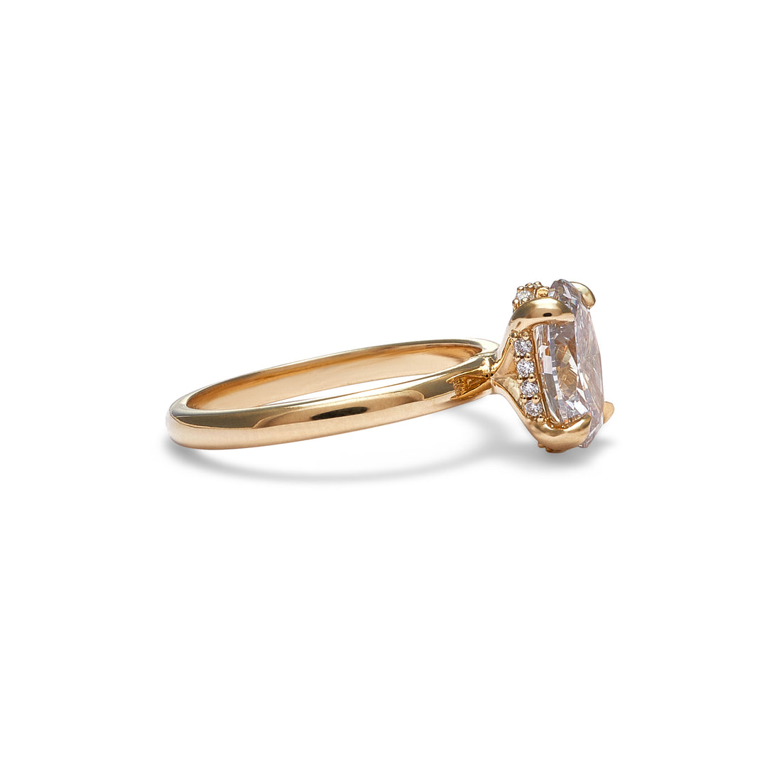 Gabriella Hidden Halo Oval Cut Diamond Engagement Ring