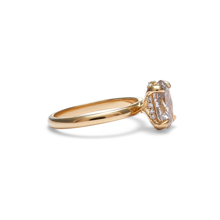 Gabriella Hidden Halo Oval Cut Diamond Engagement Ring