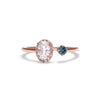 Peyton Moissanite & Montana Sapphire Engagement Ring