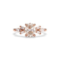 Daisy Oval Cut Diamond Engagement Ring