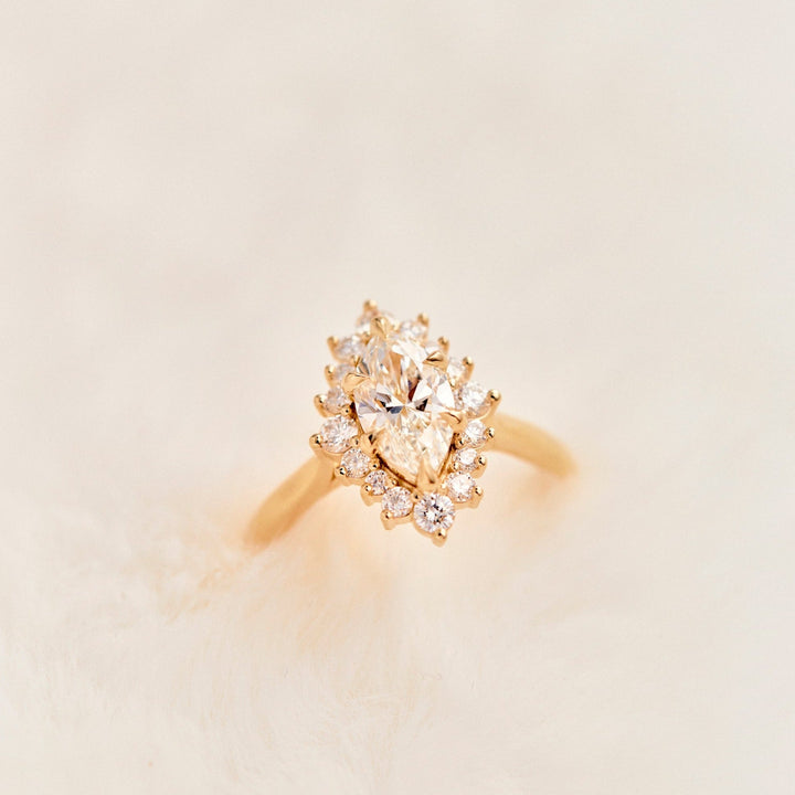 Heidi Marquise Cut Moissanite Engagement Ring - Identity Diamonds