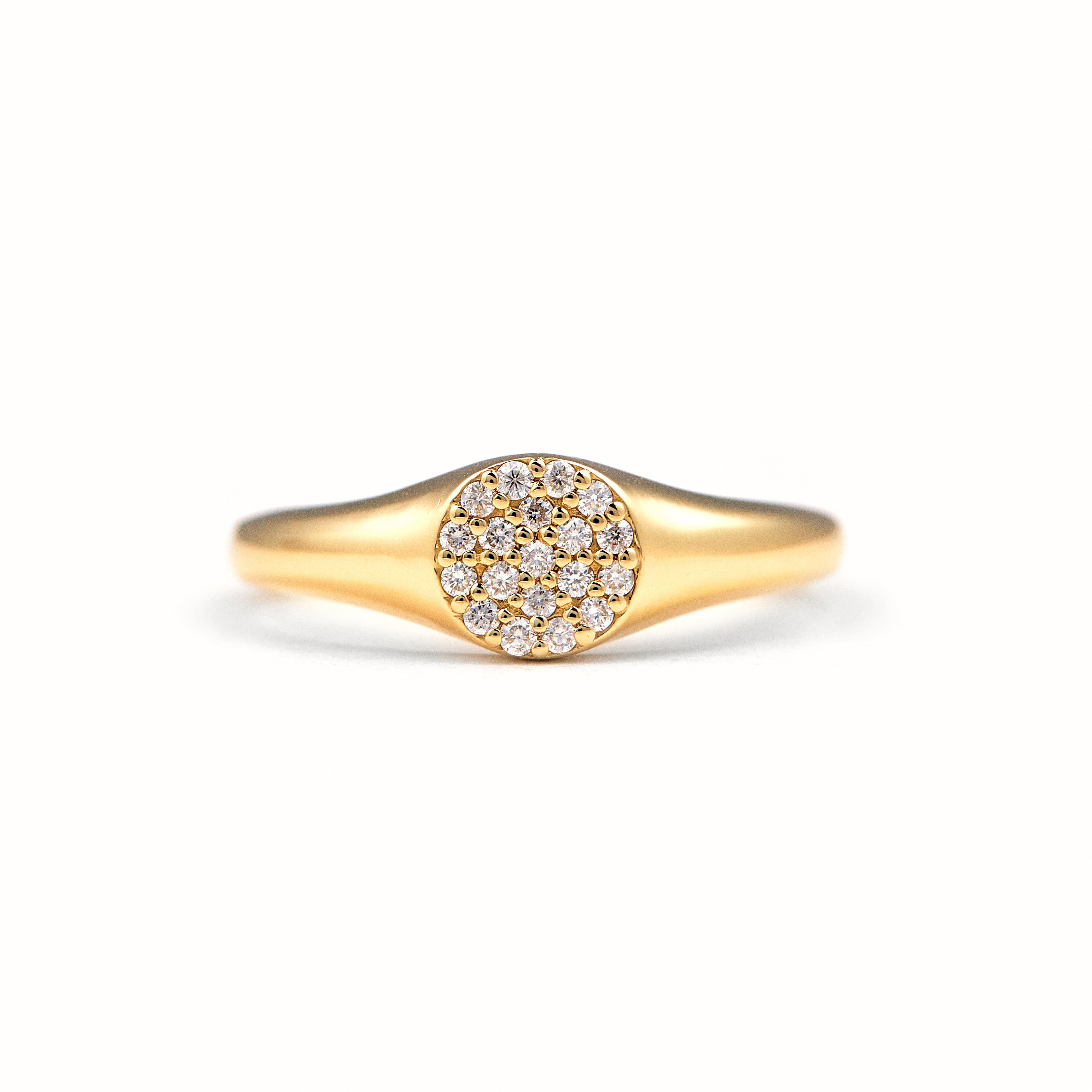 Diamond Accented Signet Ring – Identity Diamonds