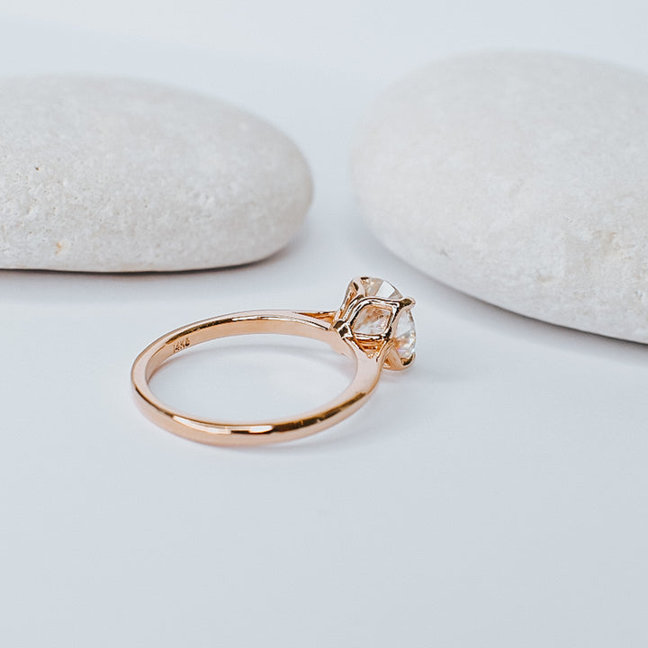 Jacinth Diamond Engagement Ring