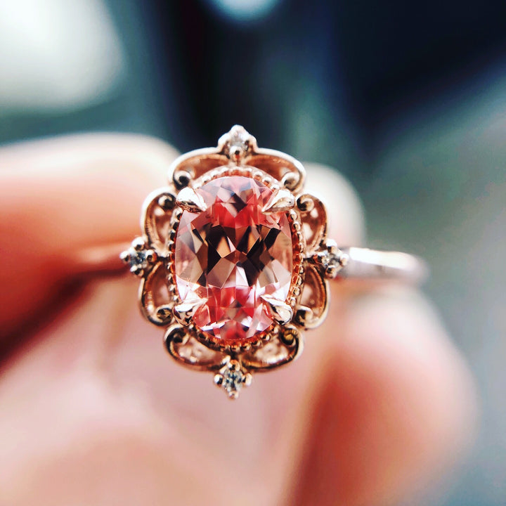 Eleanor Rosé Sapphire Engagement Ring