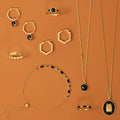 Sterling Silver Gold Plated Black Onyx Scarab Necklace