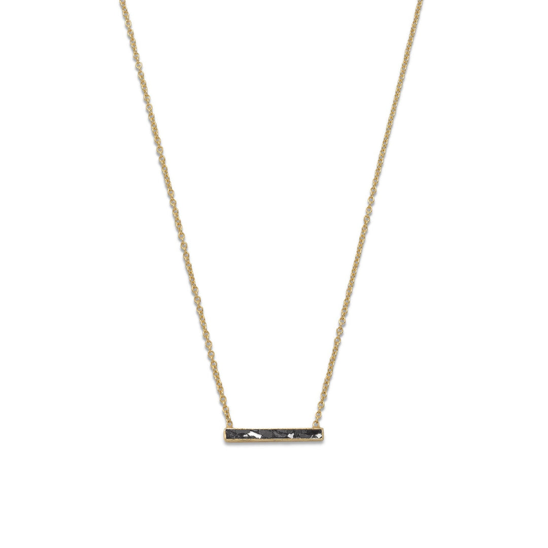 Sterling Silver Gold Plated Diamond Chip Necklace