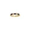 Sterling Silver Gold Plated Black Baguette CZ Ring