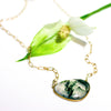 *In Stock!* Moss Chalcedony Gold Necklace