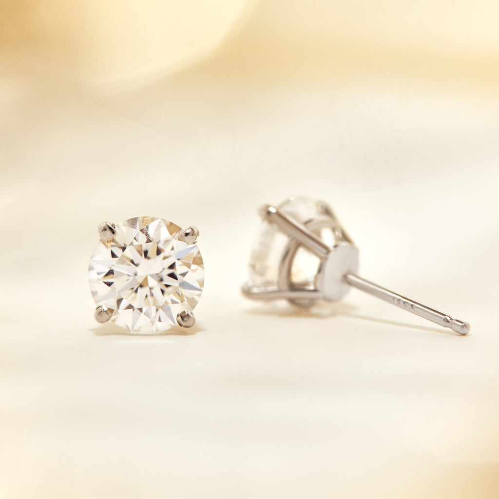 Lab Grown Diamond Stud Earrings | 4-Prong – Identity Diamonds