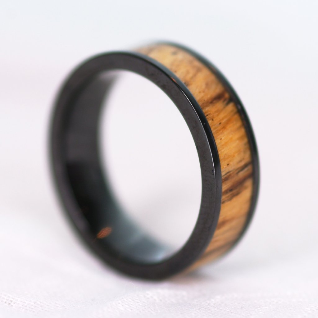 *In Stock* Zirconium & Wood Band – Identity Diamonds