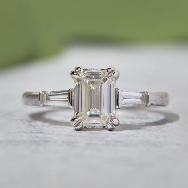 Brooklyn Emerald Cut Diamond Engagement Ring