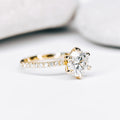 Aurora Moissanite Engagement Ring (6 prong version)