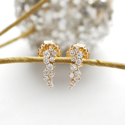 Asymmetrical Cluster Diamond Climber Earring