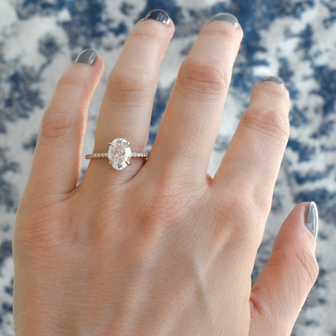 Stella Oval Cut Moissanite Engagement Ring
