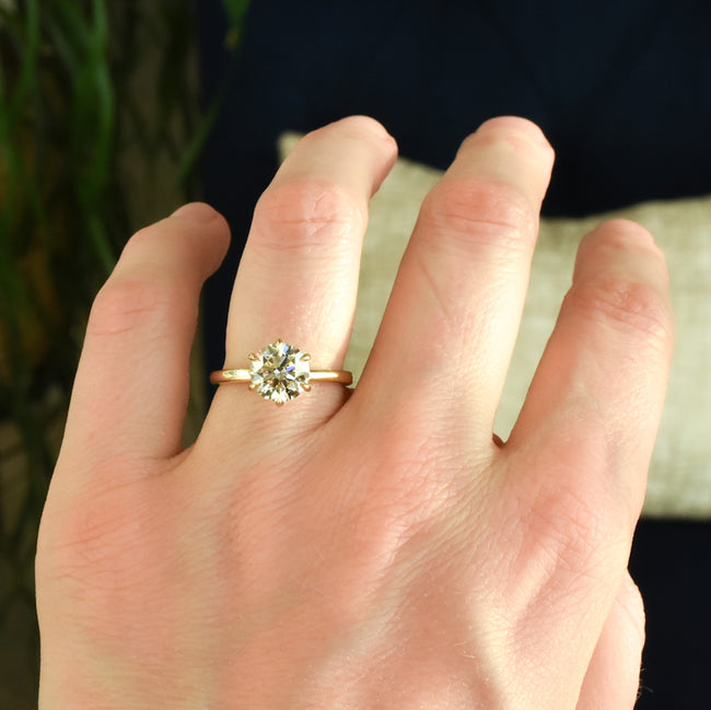 Jenny Round Cut Diamond Engagement Ring (6 prongs)