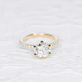 Aurora Moissanite Engagement Ring (6 prong version)