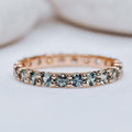 Abigail Eternity Diamond and Montana Sapphire Band