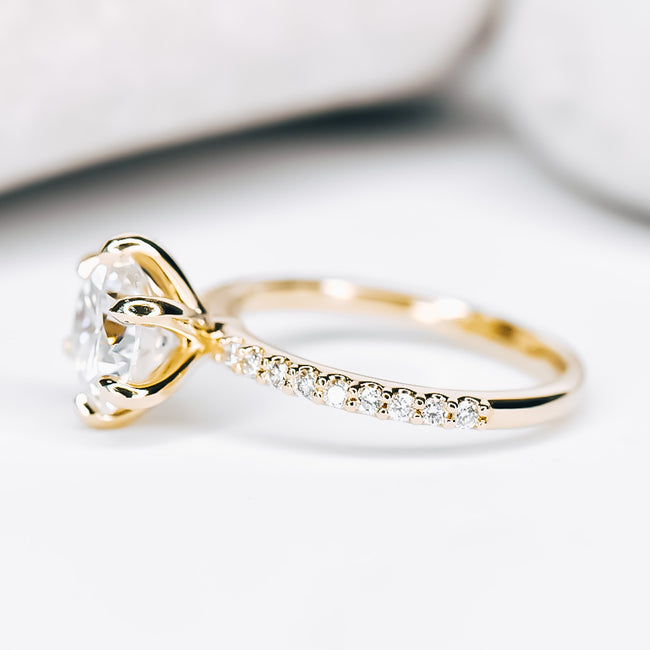 Aurora Moissanite Engagement Ring (6 prong version)